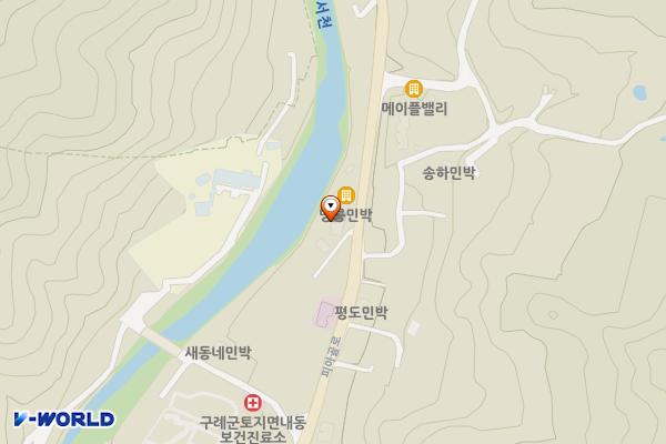 구례군 플로라팬션 위치 지도 — 전남광주통합특별시 구례군 토지면 피아골로 673