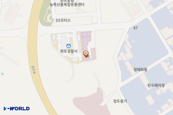 완도군 완도보건의료원 위치 지도 — 전남광주통합특별시 완도군 완도읍 농공단지길 34