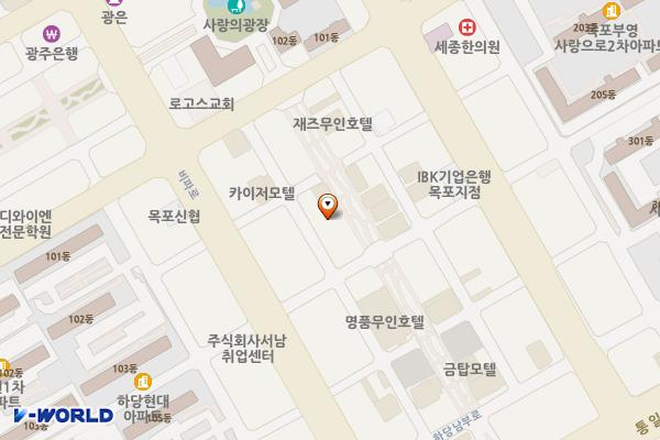 목포시 시티유료주차장 위치 지도 — 전남광주통합특별시 목포시 하당남부로51번길 22