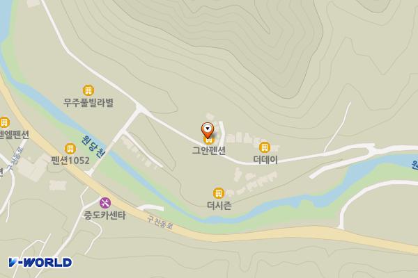 무주군 그안펜션 위치 지도 — 전북특별자치도 무주군 설천면 구천동로 1048-23