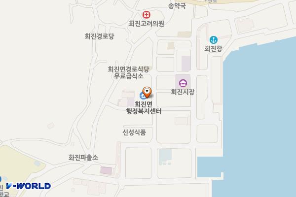 장흥군 회진면행정복지센터 위치 지도 — 전남광주통합특별시 장흥군 회진면 회진중앙길 12
