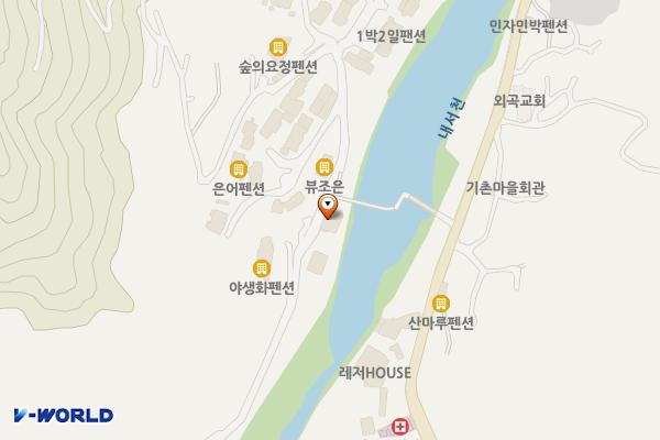 구례군 봉쥬르펜션 위치 지도 — 전남광주통합특별시 구례군 토지면 섬진강대로 4310-20