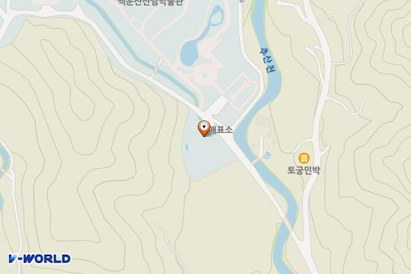 광양시 백운산자연휴양림 위치 지도 — 전남광주통합특별시 광양시 옥룡면 백계로 337