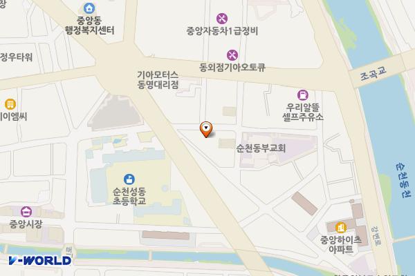 순천시 용봉노인복지센터 위치 지도 — 전남광주통합특별시 순천시 성동1길 6