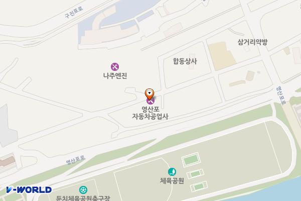 나주시 영산포자동차정비 위치 지도 — 전남광주통합특별시 나주시 삼영1길 23
