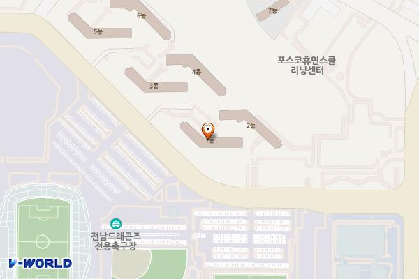 광양시 백운생활관 위치 지도 — 전남광주통합특별시 광양시 희망1길 31