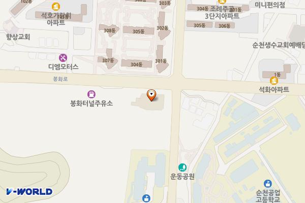순천시 빅팜도매식자재마트순천점 위치 지도 — 전남광주통합특별시 순천시 봉화로 220
