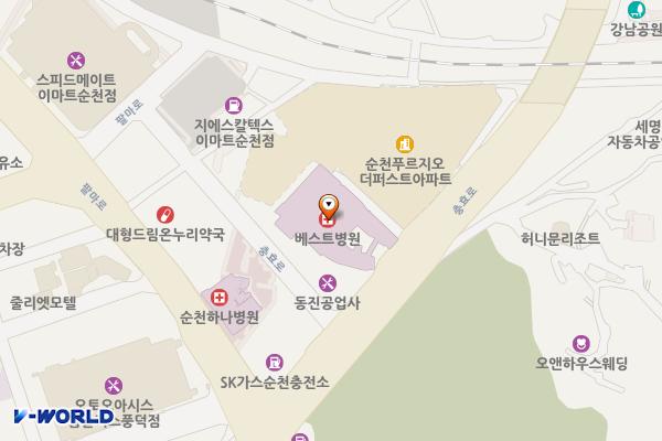 순천시 순천SC아울렛점 위치 지도 — 전남광주통합특별시 순천시 충효로 15