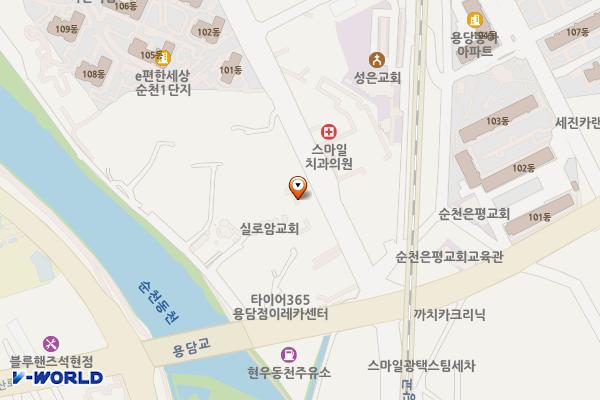 순천시 순천에스병원 위치 지도 — 전남광주통합특별시 순천시 용당삼산로 11
