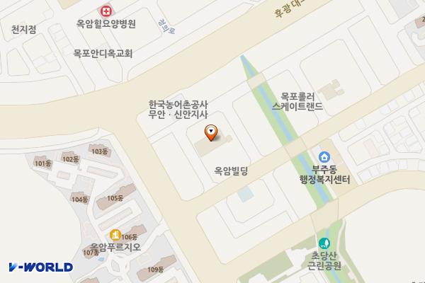목포시 목포칼튼힐호텔 위치 지도 — 전남광주통합특별시 목포시 남악1로52번길 11-5