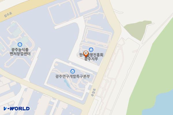 광주광역시 북구 광주이노비즈센터 위치 지도 — 전남광주통합특별시 북구 추암로 249