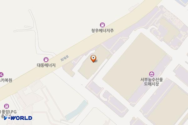 광주광역시 서구 원예농협화훼공판장 위치 지도 — 전남광주통합특별시 서구 매월1로 7