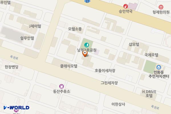 익산시 엠플러스모텔 위치 지도 — 전북특별자치도 익산시 목천로7길 6