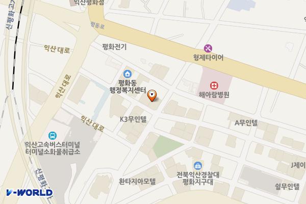 익산시 신라무인텔 위치 지도 — 전북특별자치도 익산시 익산대로2길 17