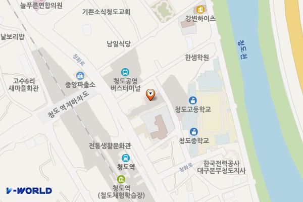 맑은길주차장 위치 지도 — 경상북도 청도군 청도읍 고수동5길 6