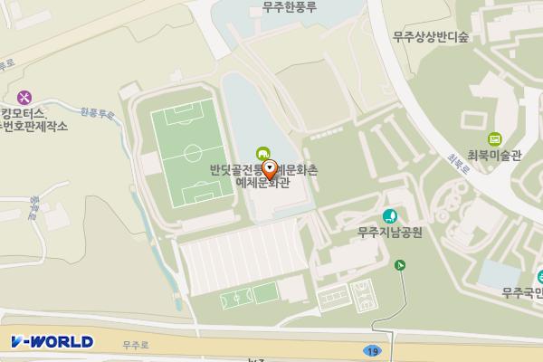 무주군 무주예체문화관 위치 지도 — 전북특별자치도 무주군 무주읍 한풍루로 326-17