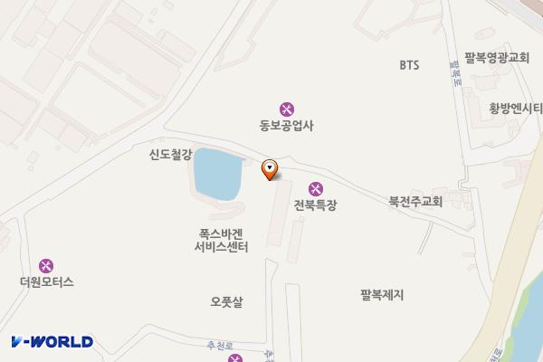 전주시 한솔자동차공업사 위치 지도 — 전북특별자치도 전주시 덕진구 구주길 21