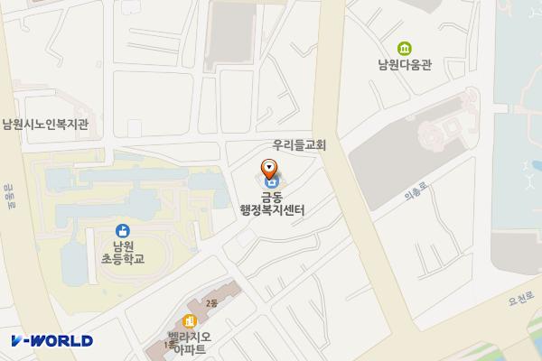 남원시 금동 행정복지센터 위치 지도 — 전북특별자치도 남원시 가방뜰길 8
