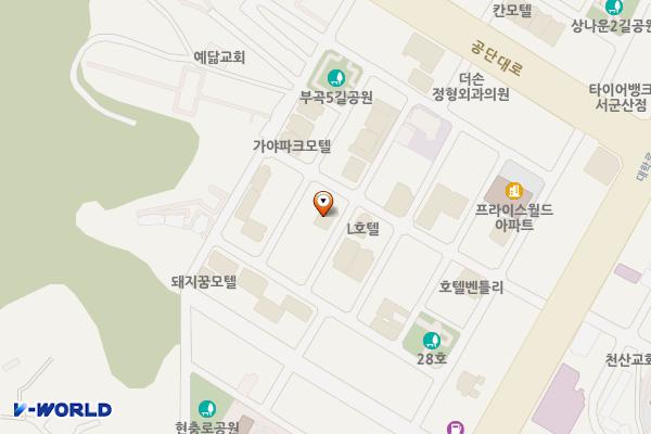 군산시 스카이모텔 위치 지도 — 전북특별자치도 군산시 부곡4길 21-4