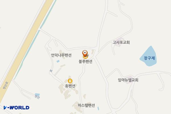 부안군 블루펜션 위치 지도 — 전북특별자치도 부안군 변산면 고사길 68
