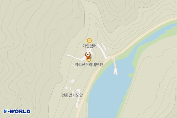 남원시 지리산우리네펜션 위치 지도 — 전북특별자치도 남원시 산내면 지리산로 1357-11