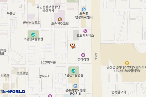 군산시 케이티조촌빌딩 위치 지도 — 전북특별자치도 군산시 조촌5길 32