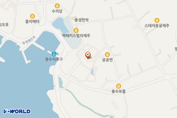 제주시 성김대건신부제주표착기념관 위치 지도 — 제주특별자치도 제주시 한경면 용수1길 108