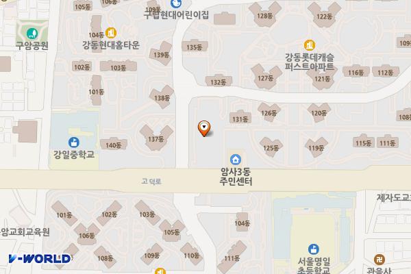 서울시 강동구 롯데캐슬상가 위치 지도 — 서울특별시 강동구 고덕로 133