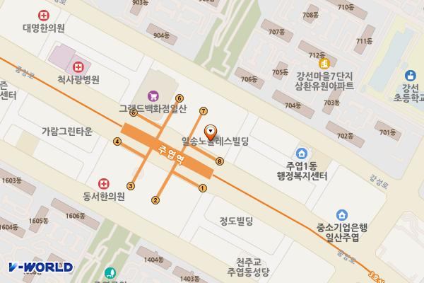 고양시 일송노블레스 위치 지도 — 경기도 고양시 일산서구 중앙로 1426