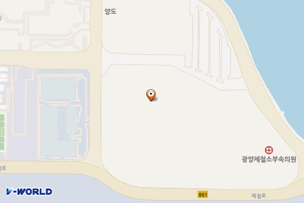 광양시 포스코기술연구원 위치 지도 — 전남광주통합특별시 광양시 폭포사랑길 8
