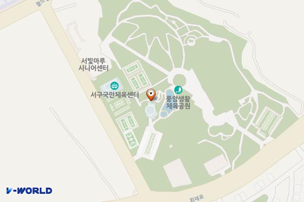 어린이생태학습도서관 옥외주차장 위치 지도 — 전남광주통합특별시 서구 풍암공원로 8