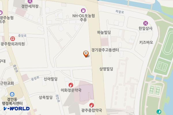 광주시 황금스파랜드 위치 지도 — 경기도 광주시 광주대로 59