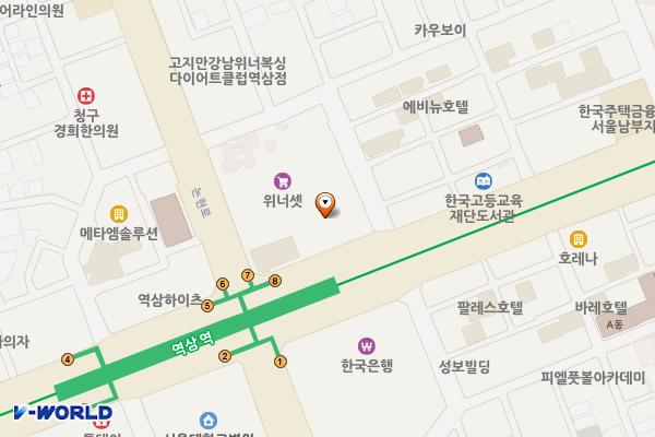 서울시 강남구 SI타워 위치 지도 — 서울특별시 강남구 테헤란로 203