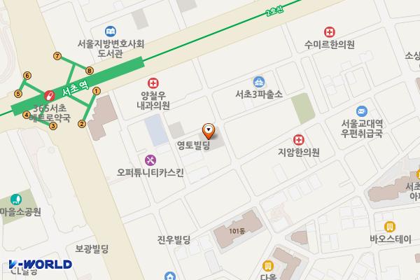 서울시 서초구 현대주차장 위치 지도 — 서울특별시 서초구 서초대로46길 24