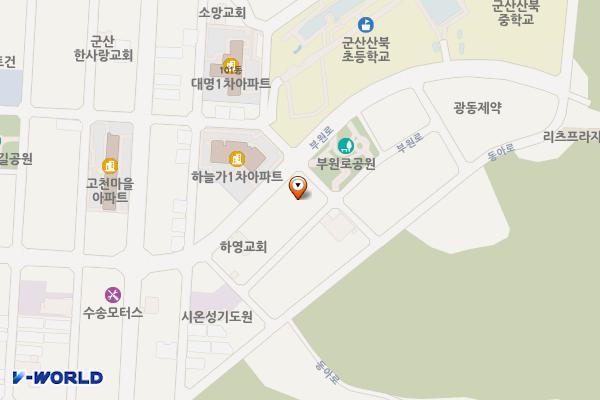 군산시 SG스크린골프산북점 위치 지도 — 전북특별자치도 군산시 원산북1길 58-4