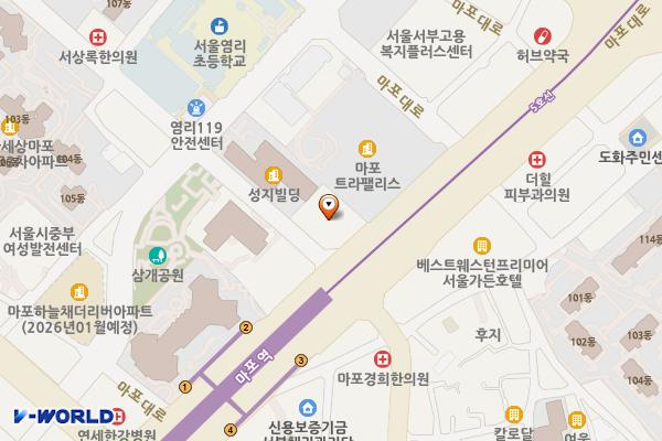 서울시 마포구 성우빌딩 위치 지도 — 서울특별시 마포구 마포대로 49