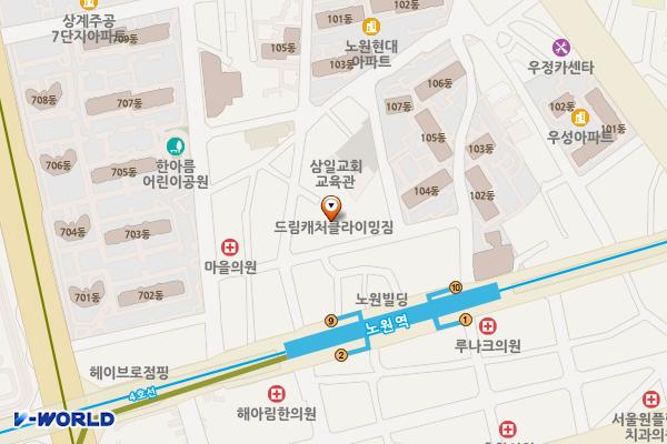 서울시 노원구 금호프라자 위치 지도 — 서울특별시 노원구 상계로5길 32