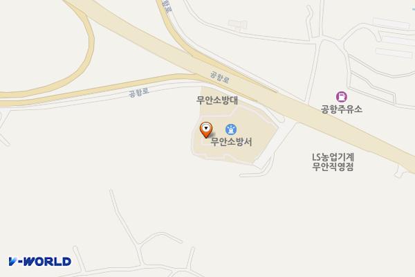 무안군 무안소방서 위치 지도 — 전남광주통합특별시 무안군 무안읍 공항로 133