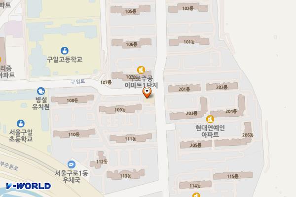 서울시 구로구 구로1동주민센터 위치 지도 — 서울특별시 구로구 구일로4길 57