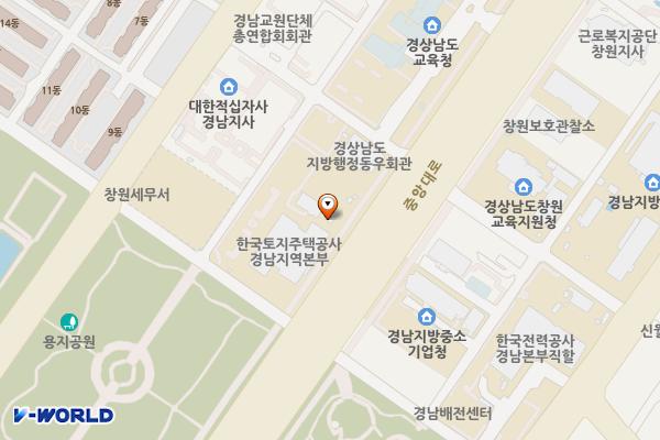 창원시 LH경남지역본부 위치 지도 — 경상남도 창원시 성산구 중앙대로 215