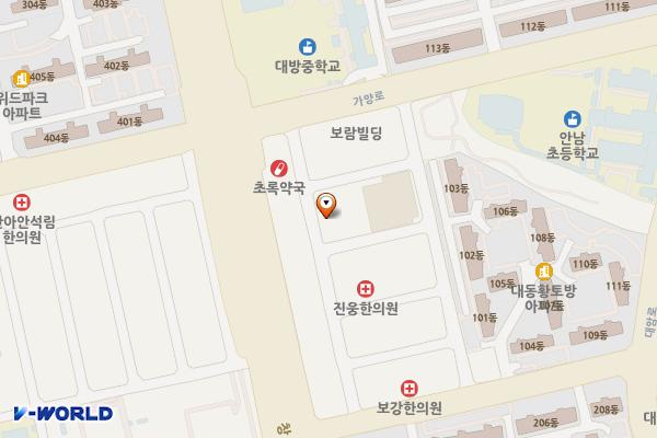 창원시 대방황토방앞주차장 위치 지도 — 경상남도 창원시 성산구 가양로124번길 7