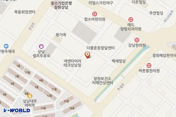 창원시 상남제1주차장 위치 지도 — 경상남도 창원시 성산구 마디미로63번길 4