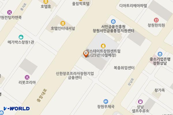 창원시 경창상가앞노외주차장 위치 지도 — 경상남도 창원시 성산구 상남로 67