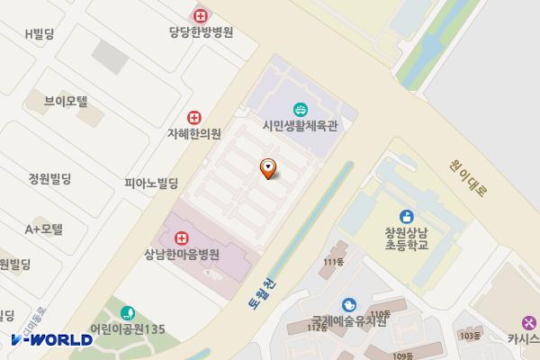 창원시 시민생활체육관 위치 지도 — 경상남도 창원시 성산구 원이대로 692