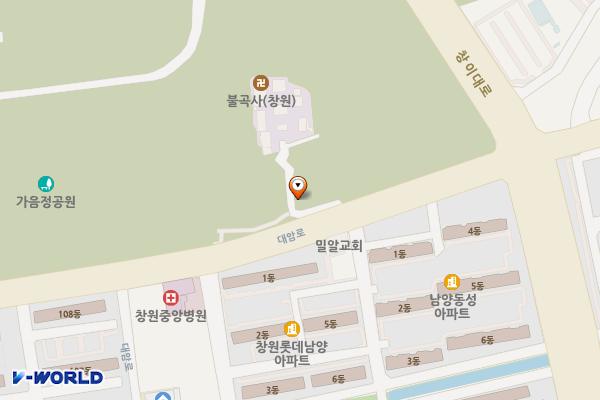 창원시 가음정공원불곡사 위치 지도 — 경상남도 창원시 성산구 대암로 53