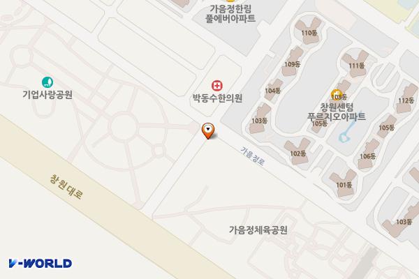 창원시 가음정체육공원 위치 지도 — 경상남도 창원시 성산구 창원대로 927