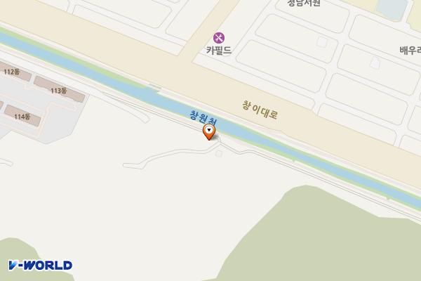 창원시 반송공원창원천변 위치 지도 — 경상남도 창원시 성산구 창원천로 334