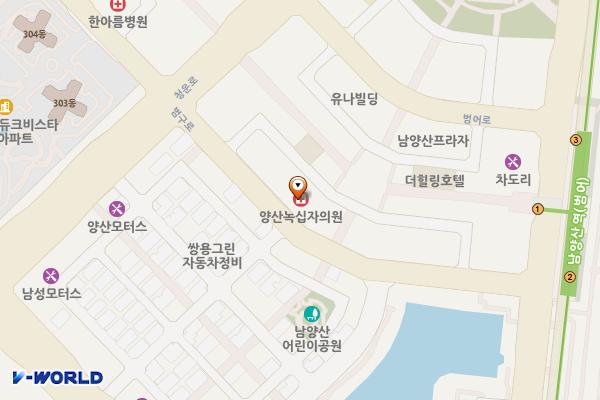 양산시 녹십자의료재단영남분원 위치 지도 — 경상남도 양산시 물금읍 범구로 53