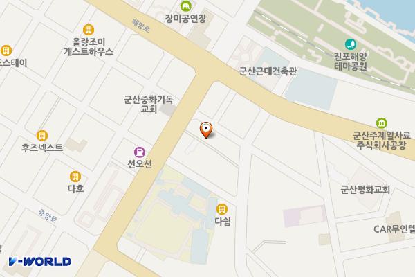 BMW차징스테이션 동백카페 by내쇼날모터스 위치 지도 — 전북특별자치도 군산시 대학로 7-10
