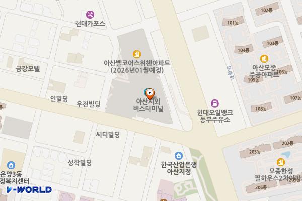 BMW차징스테이션 아산시외버스터미널 by삼천리모터스 위치 지도 — 충청남도 아산시 번영로 225